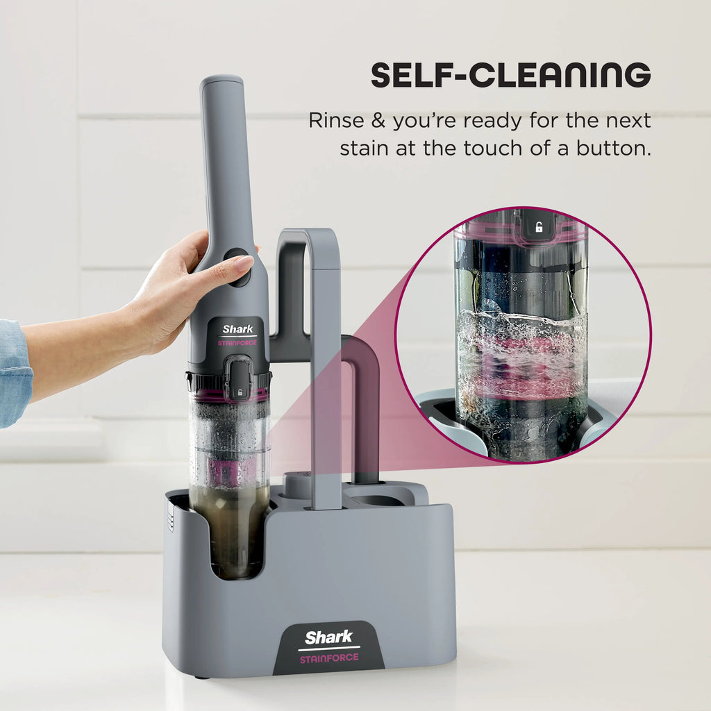 Shark StainForce Cordless Spot Cleaner, Portable Carpet & Upholstery Stain Remover, Pet Stain Odor Eliminator with All‑in‑One Dock, Self‑Cleaning System for Carpet, Car Seats & Fabric