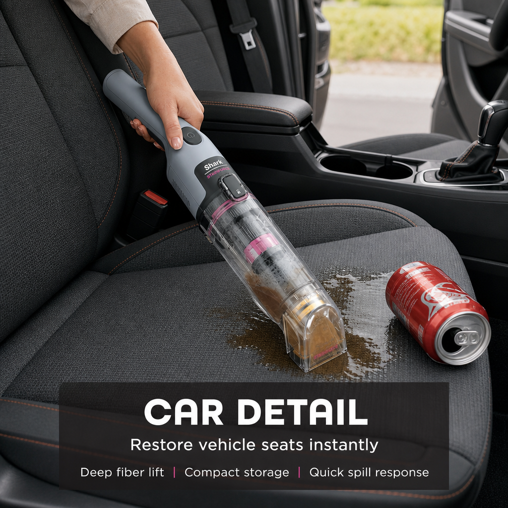 Shark StainForce Cordless Spot Cleaner, Portable Carpet & Upholstery Stain Remover, Pet Stain Odor Eliminator with All‑in‑One Dock, Self‑Cleaning System for Carpet, Car Seats & Fabric