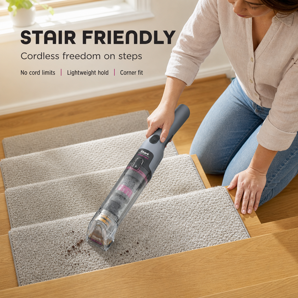 Shark StainForce Cordless Spot Cleaner, Portable Carpet & Upholstery Stain Remover, Pet Stain Odor Eliminator with All‑in‑One Dock, Self‑Cleaning System for Carpet, Car Seats & Fabric