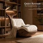 Whale Shape Solid Wood Lounge Chair | Artistic Bionic Accent Chair with Plush Cushion for Living Room & Commercial Space