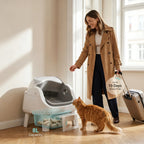PETPIVOT Smart Automatic Cat Litter Box, Multi-Sensor Safety Protection, Large Space Self-Cleaning Litter Box for Cats