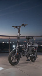 Folding Electric Bike, 14" Portable E-Bike with Dual Suspension & Removable Battery for Urban Commuting