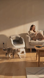 PETPIVOT Smart Automatic Cat Litter Box, Multi-Sensor Safety Protection, Large Space Self-Cleaning Litter Box for Cats